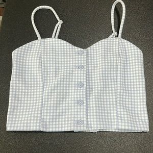 Forever 21 Gingham print crop. Size Small. NWOT